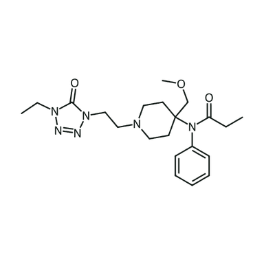 Alfentanil — iskelet formülü (PubChem CID 51263)