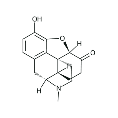 Hidromorfon — iskelet formülü (PubChem CID 5284570)