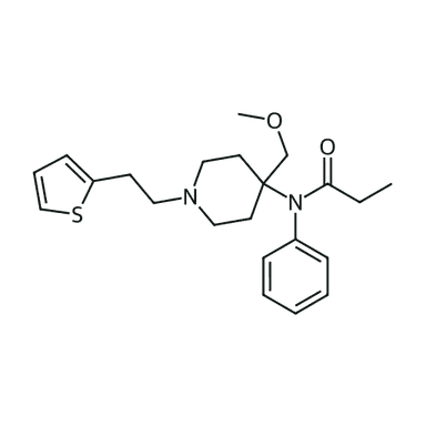 Sufentanil — iskelet formülü (PubChem CID 41693)