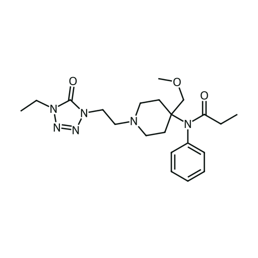 Alfentanil — iskelet formülü (PubChem CID 51263)