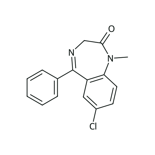 Diazepam — iskelet formülü (PubChem CID 3016)