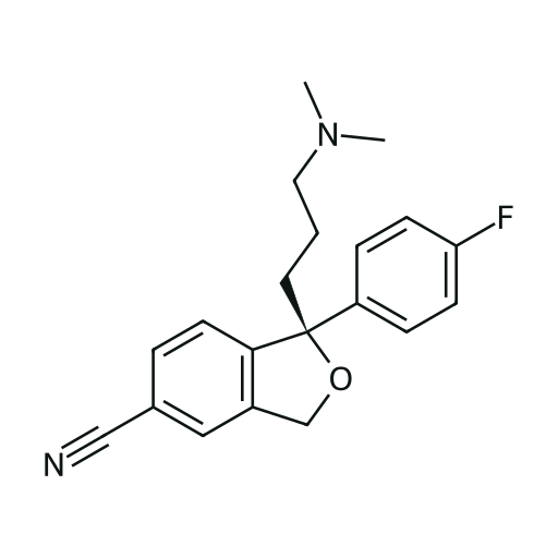Essitalopram — iskelet formülü (PubChem CID 146570)