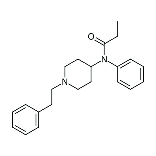 Fentanil — iskelet formülü (PubChem CID 3345)