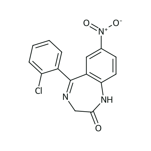 Klonazepam — iskelet formülü (PubChem CID 2802)