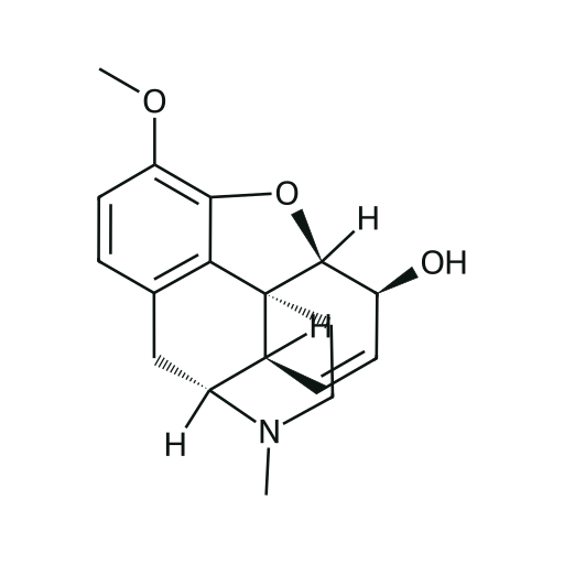Kodein — iskelet formülü (PubChem CID 5284371)