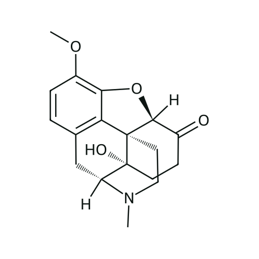 Oksikodon — iskelet formülü (PubChem CID 5284603)