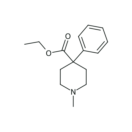 Petidin — iskelet formülü (PubChem CID 4058)