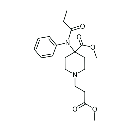 Remifentanil — iskelet formülü (PubChem CID 60815)