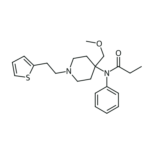 Sufentanil — iskelet formülü (PubChem CID 41693)